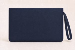 Rear view of the Security Zipper Bag with ID Window, with no lock hardware visible from the back.